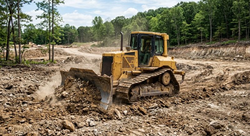 Bulldozer Clearing in Gwinnett County, GA